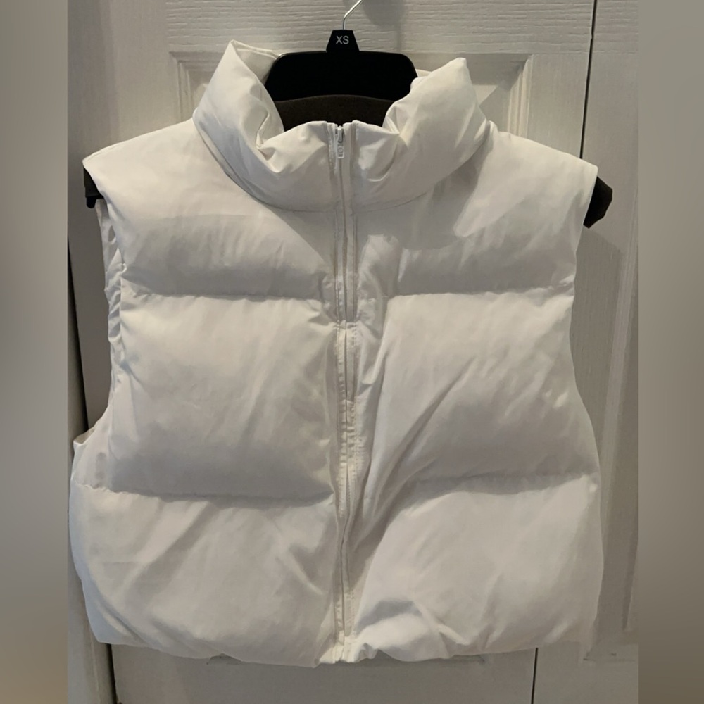 white puffer vest
